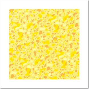 Terrazzo texture (yellow) Posters and Art